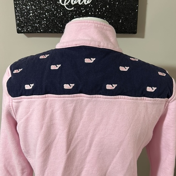 Vineyard Vines Whale Embroidered Shep Shirt Pink French Terry Sz XS - Picture 7 of 12
